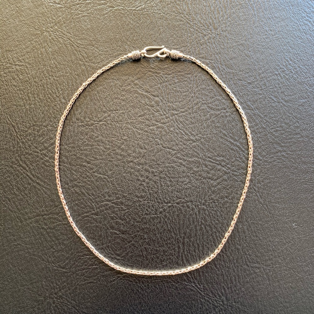 Suarti Sterling Handmade Wheat Chain Necklace